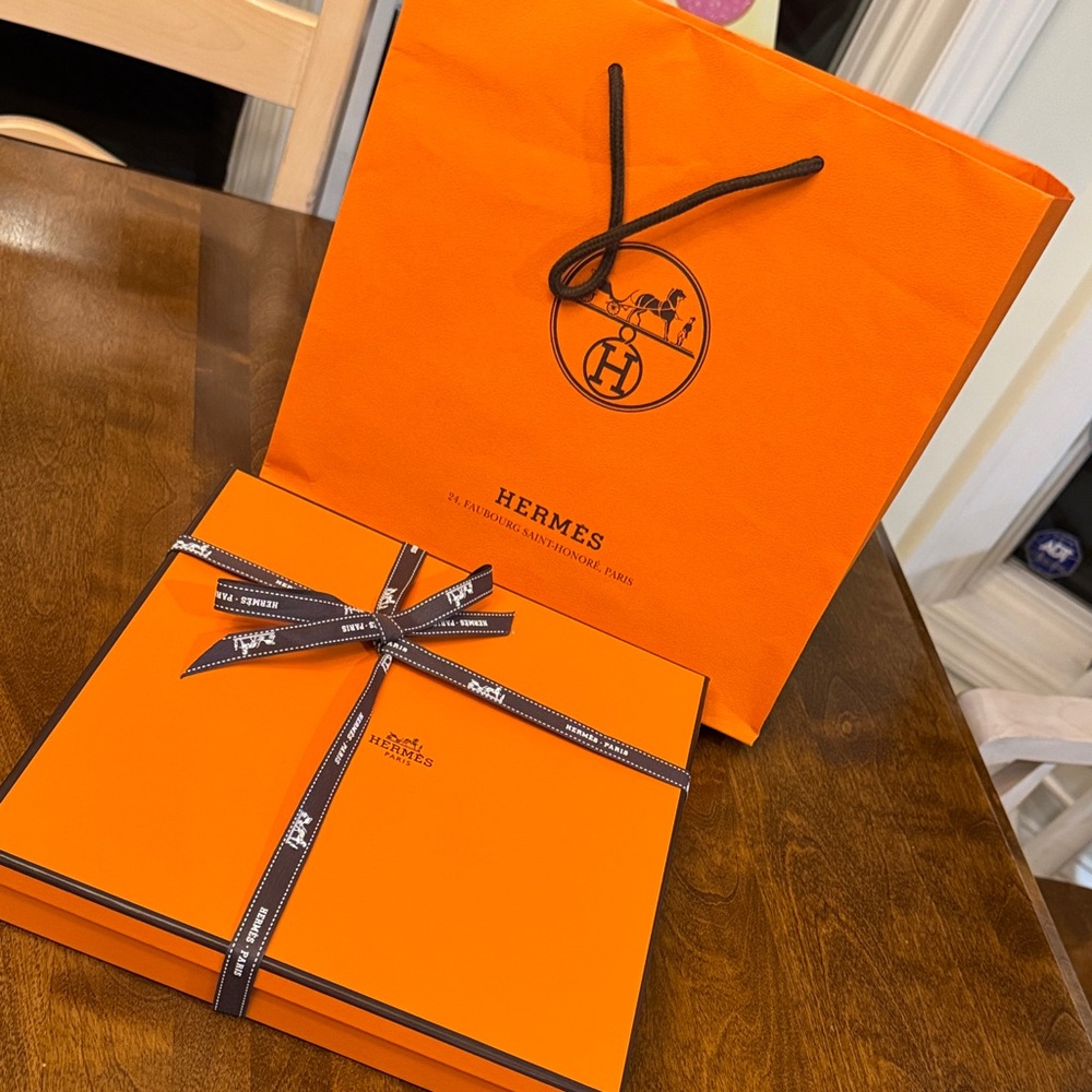 Hermès Orange Gift Box and Bag